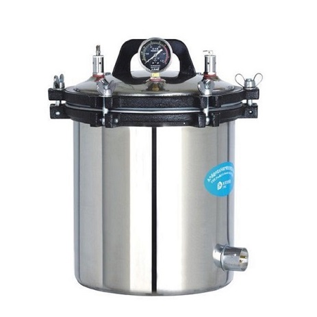 Portable pressure steam sterilizer electric or LPG heated